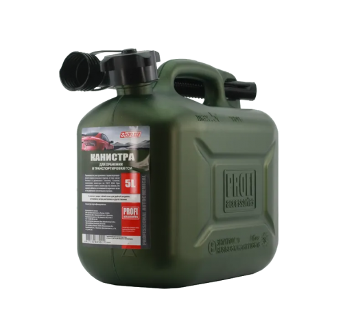 Канистра для топлива 3ton PROFI 5 л. пластиковая с наливным устройством 